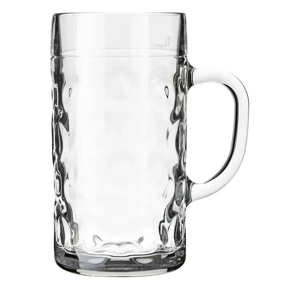 Large Oktoberfest mug from Libbey with a thick handle and sturdy base, perfect for hotel beer gardens, brew pubs, and café lagers.