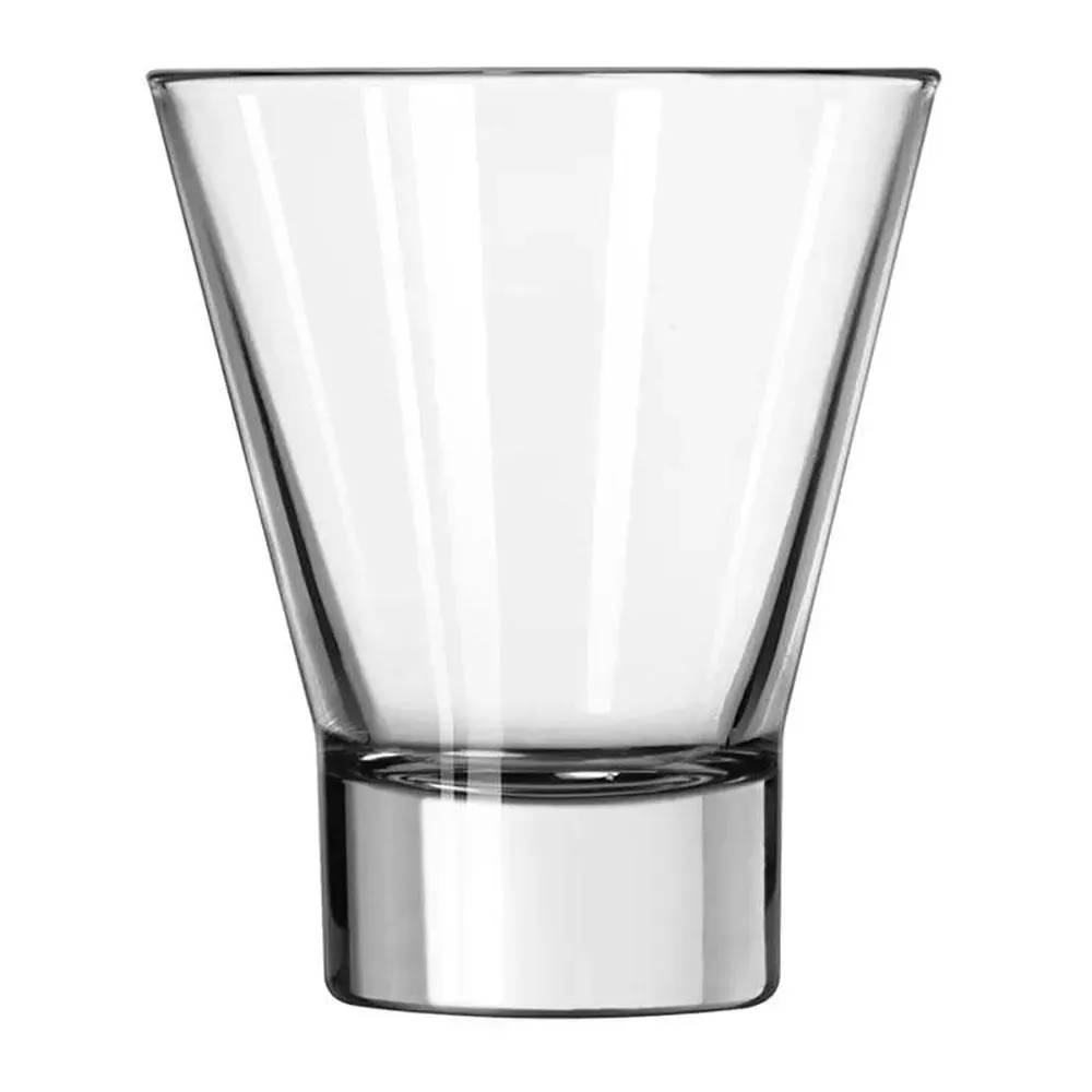 Rocks double old fashioned glass by Libbey with a heavy base built for strength, ideal for branded printing or logos in cocktail service.