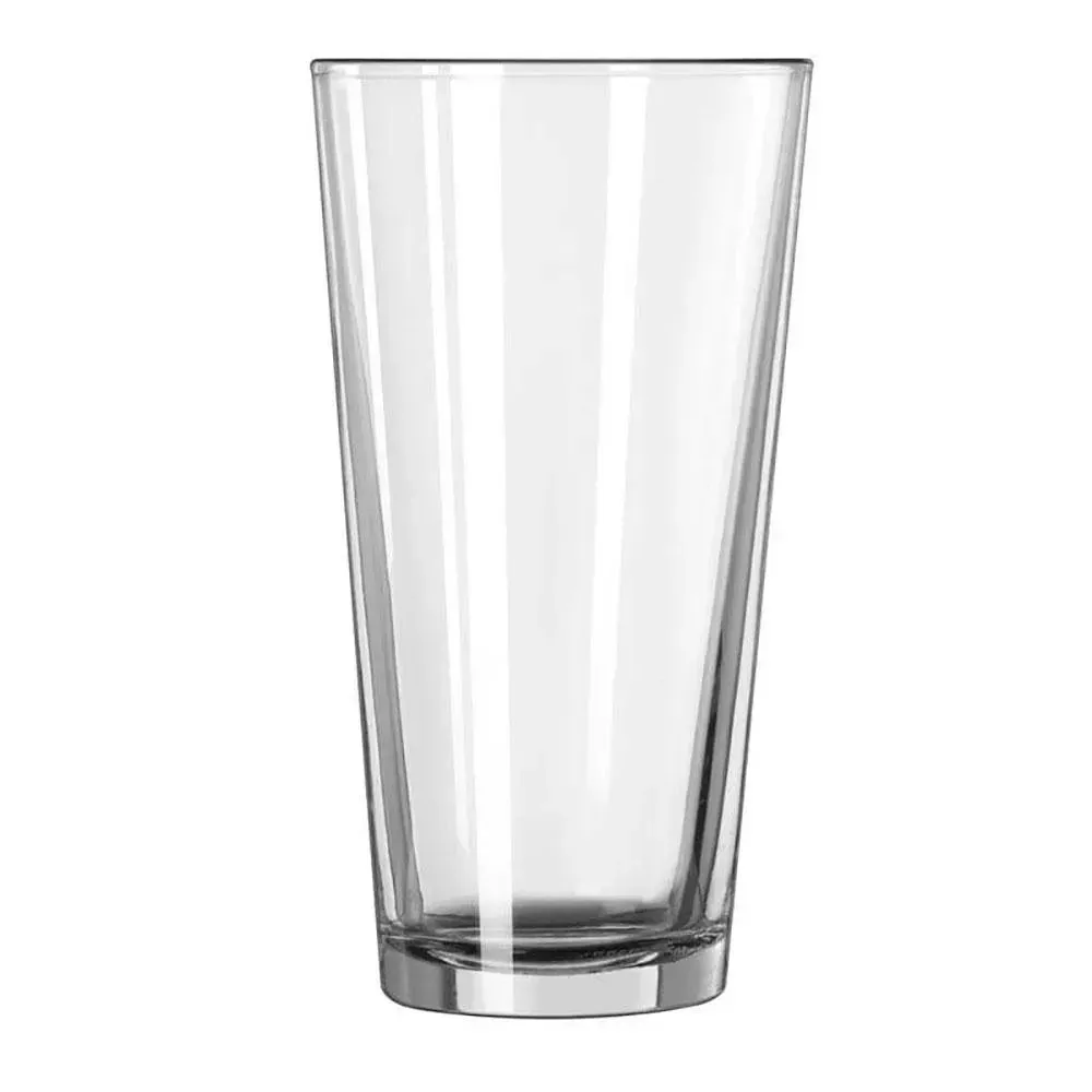 Rim tempered mixing pint glass from Libbey, built for durability and branding, perfect for busy bars, breweries, or restaurants serving draft beer.