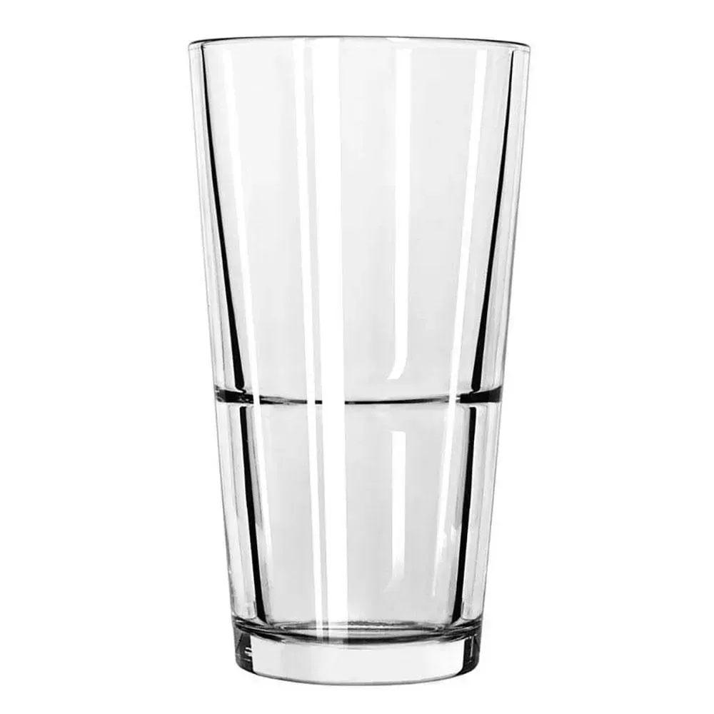 Professional Restaurant Basics mixing glass from Libbey, customizable and stackable with rim tempered durability for fast paced bars.