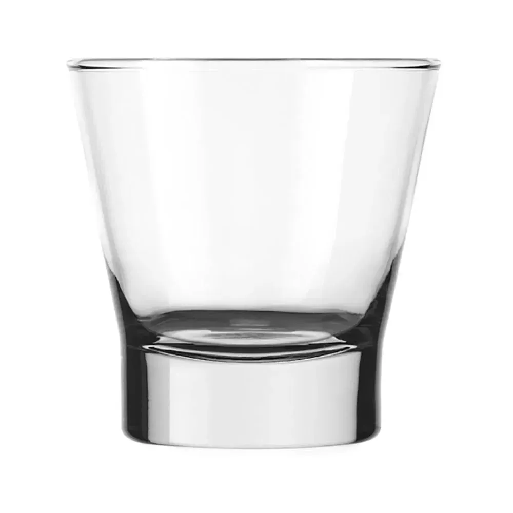 Traverse rocks glass by Libbey with a compact shape and customizable surface, perfect for whiskey, cocktails, or spirit service in bars or lounges.