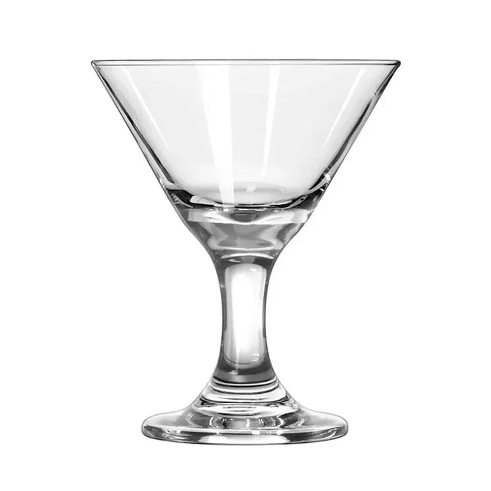 Mini Embassy martini glass from Libbey with a small profile and elegant shape, great for cocktail tastings or signature drinks in upscale bars.