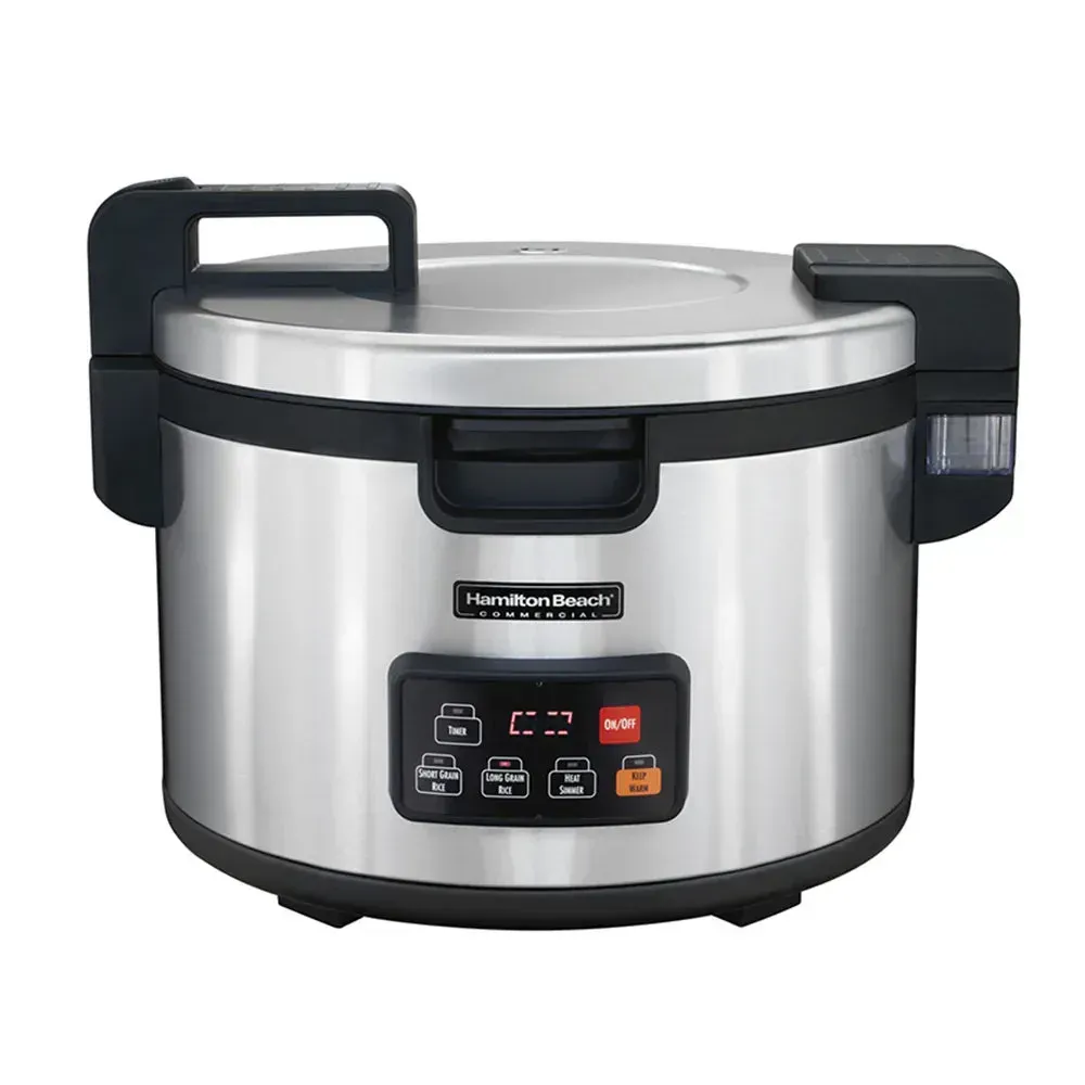 Hamilton Beach rice cooker for hotels and restaurants, designed to cook and hold fluffy rice for banquets, buffets, and catering service.