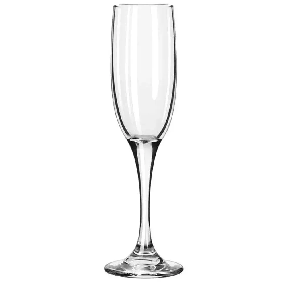 Embassy tall flute glass by Libbey with a slender profile, ideal for champagne, mimosas, and other sparkling beverages in elegant settings.