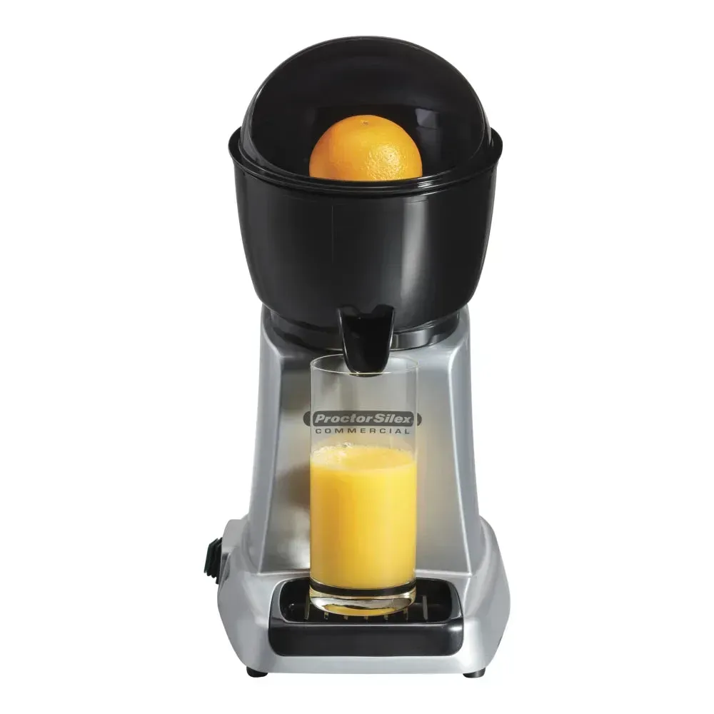 Electric Hamilton Beach citrus juicer with a quiet motor and a durable design, perfect for making fresh orange or grapefruit juice on demand.