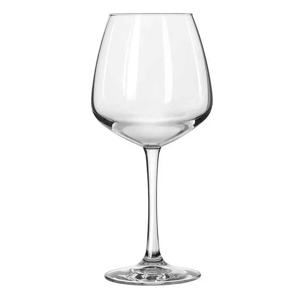 Large balloon wine glass by Libbey, ideal for bold red wines in upscale hotel restaurants or fine dining experiences with wine pairings.