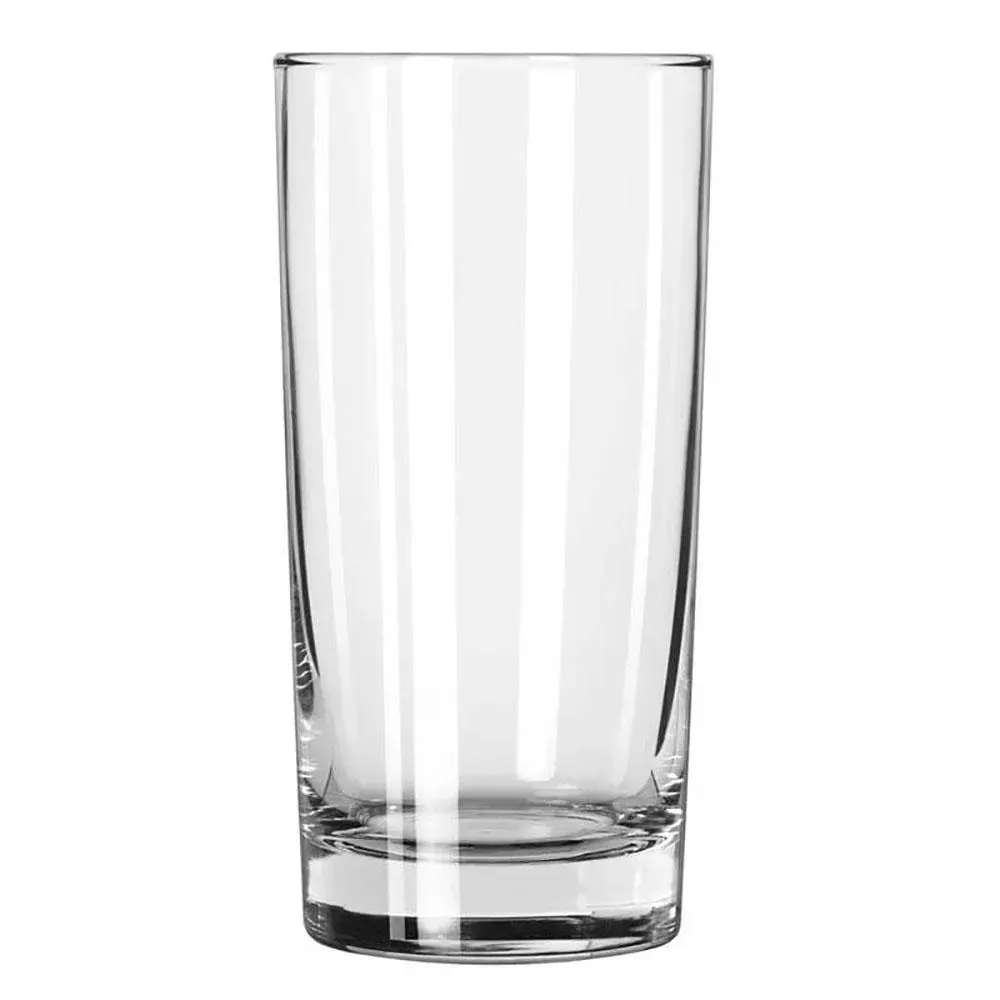 Round beverage glass by Libbey, designed for daily drink service in restaurants or hotels, suitable for serving water, soda, juice, or iced tea.