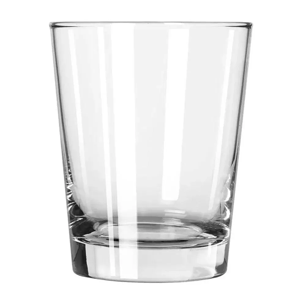 Classic old fashioned glass from Libbey, built for whiskey, cocktails, or spirits, perfect for hotel bar programs and upscale restaurant service.