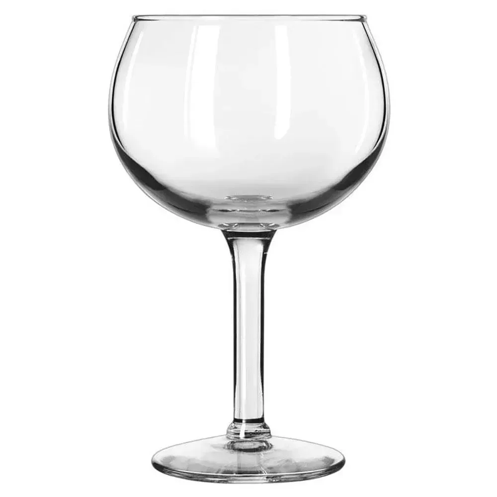 Round bolla grande wine glass by Libbey, enhances wine service in upscale restaurants or hotels, designed to highlight bold red varietals.