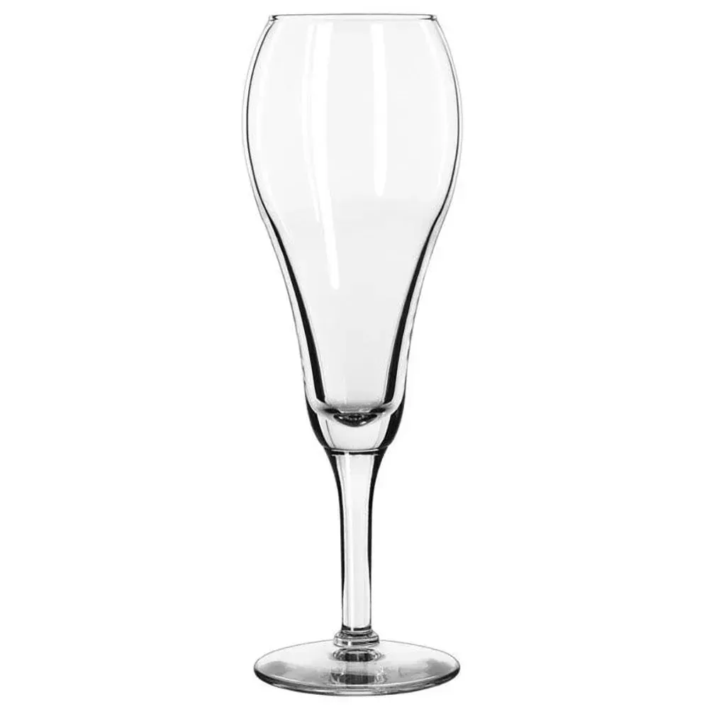 Tulip shaped stemmed champagne glass from Libbey, perfect for elegant hotel occasions, restaurant events, and sparkling wine or mimosas.