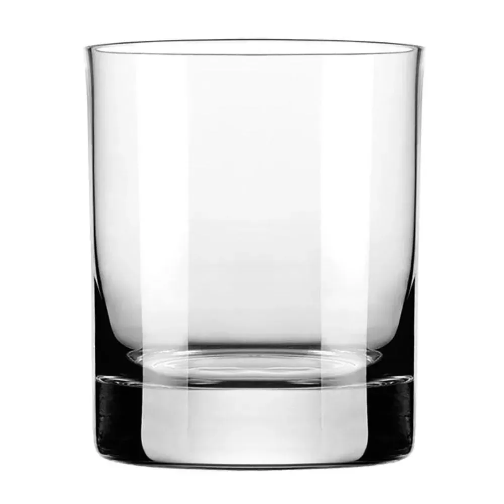 Sturdy Modernist rocks glass by Libbey with a weighted base, ideal for whiskey or old fashioneds in hotel bars, restaurants, or upscale cafés.