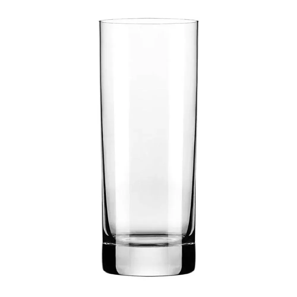 Contemporary Modernist beverage glass from Libbey with sleek lines, perfect for juice or iced lattes in hotels, restaurants, or stylish cafés.