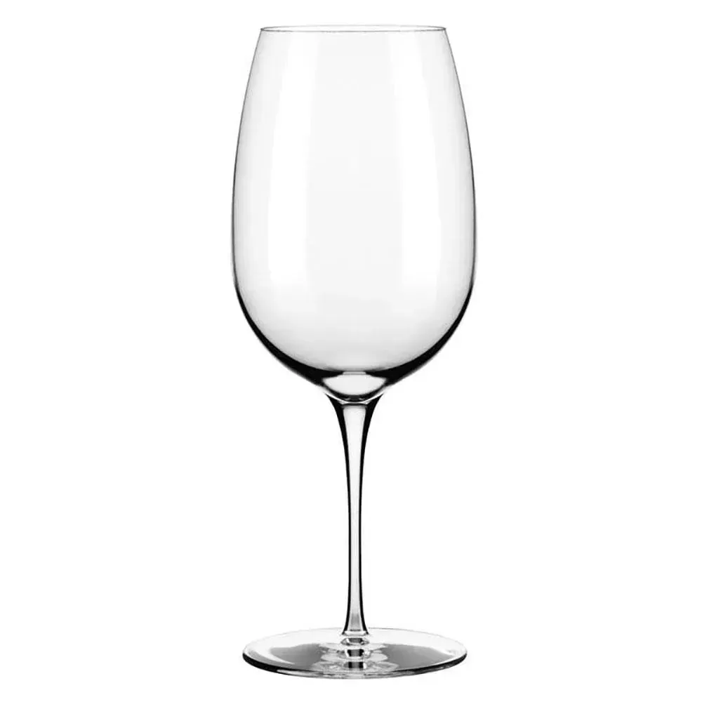 Generous Renaissance wine glass from Libbey with a large customizable bowl, perfect for hotel dining, restaurant tastings, or café wine service.