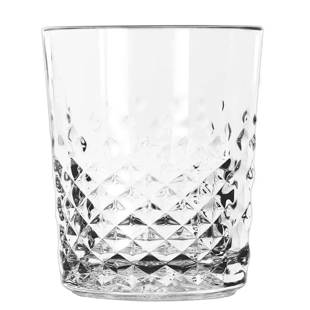 Clear rocks double old fashioned glasses by Libbey with a solid build, ideal for whiskeys, neat pours, or premium cocktails served over ice.