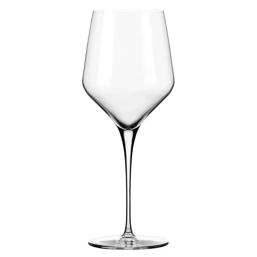 Medium customizable wine glass from Libbey with a balanced bowl, ideal for hotel bistros, patio wine service, or casual café house pours.