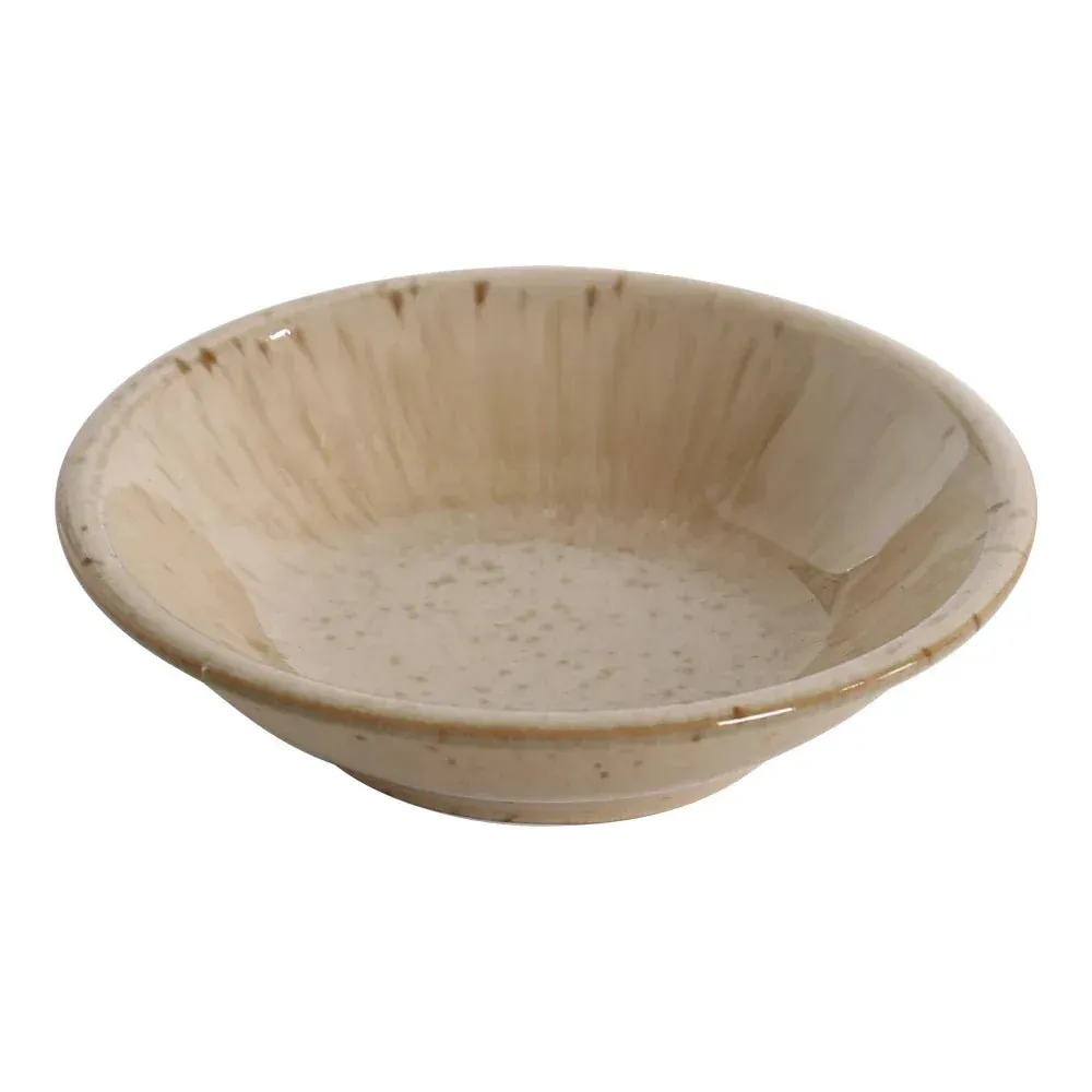 Fruit bowl by Yanco China with a lovely speckled pattern, perfect for serving fresh fruits, healthy snacks, or small treats in an eye catching way.