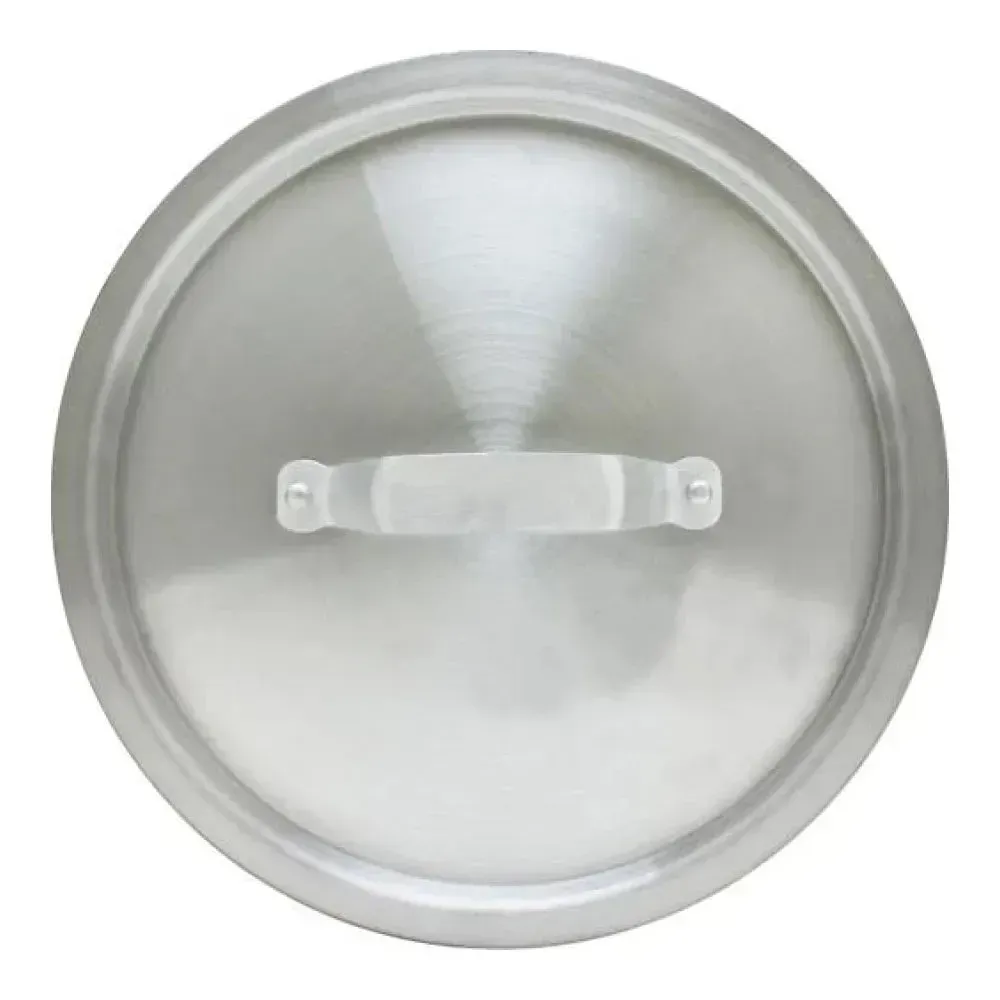 Compact aluminum sauce pan lid from Thunder Group, designed to fit a small professional pan for efficient kitchen cooking and heating.