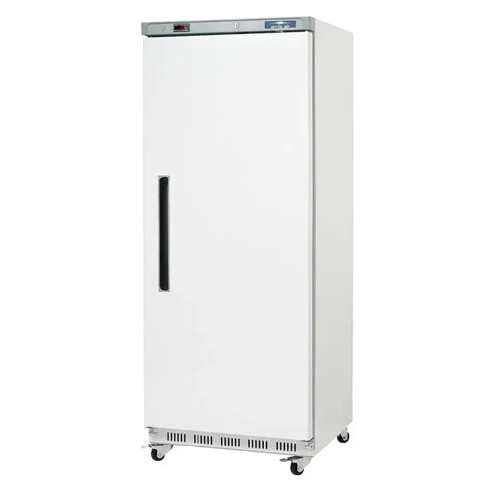 Arctic Air sleek white single-door reach-in freezer, ideal for cafes and restaurants needing compact yet powerful frozen storage solutions daily.