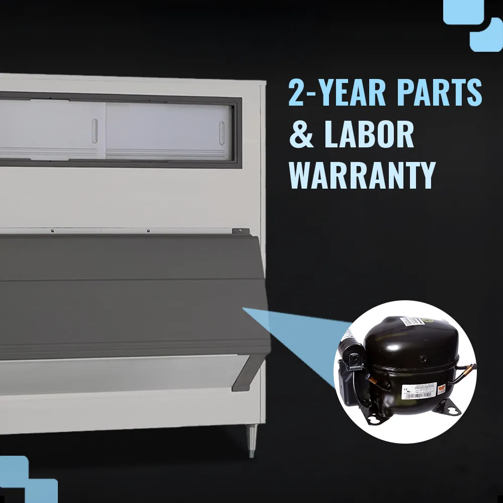 Ice-O-Matic upright ice storage bin with robust construction, perfect for storing large amounts of ice in professional kitchens.