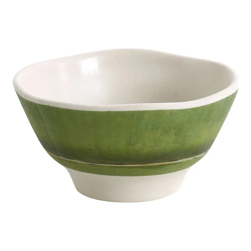 Melamine miso soup bowl from Yanco China with a bamboo style texture and rounded shape, designed for authentic food presentation in restaurants.