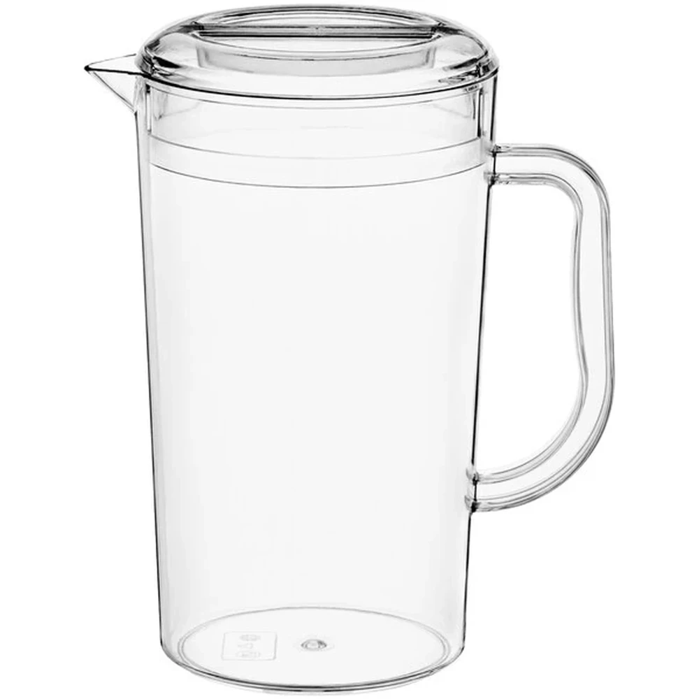 ServCraft Series 64 oz. Polycarbonate Beverage Pitcher with Lid, Clear