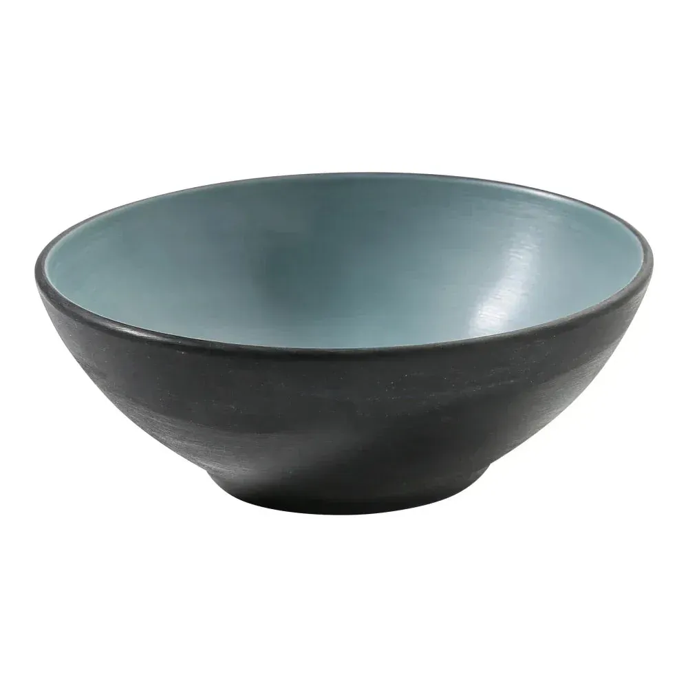 Green soup bowl by Yanco China, a fifteen ounce bowl ideal for breakfast or lunch meals, designed for daily use with a lightweight material.