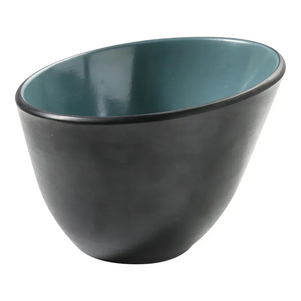 Teal melamine serving bowl from Yanco China with a sheer finish, ideal for salads, pasta, or family style dishes, a great value for any kitchen.