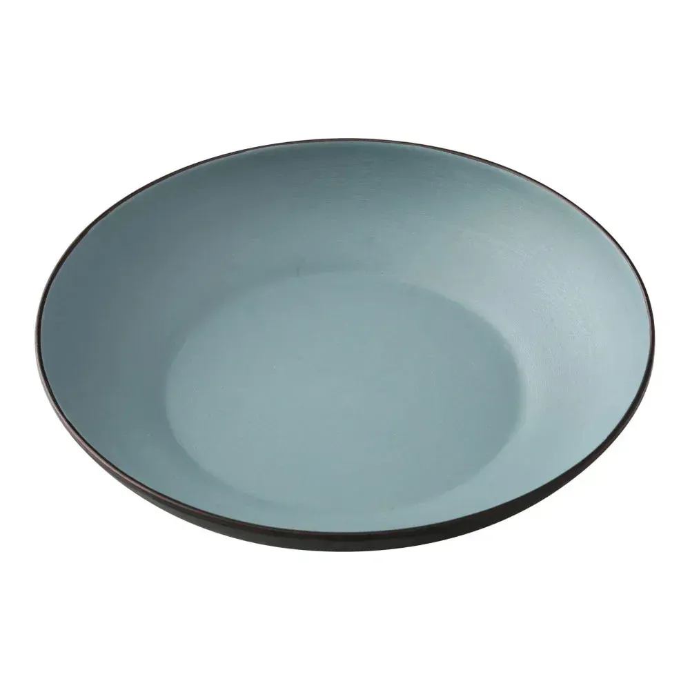 Yanco China gray teal melamine Birmingham soup or salad bowl for dining and catering, combining strength with style for everyday use in busy spaces.