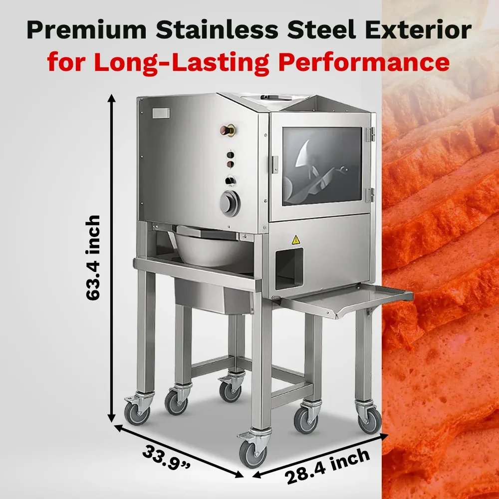 BakeMax BMDD005 Titan Series automatic dough divider and rounder with countertop stainless design, dough hopper, and efficient portioning for bakeries