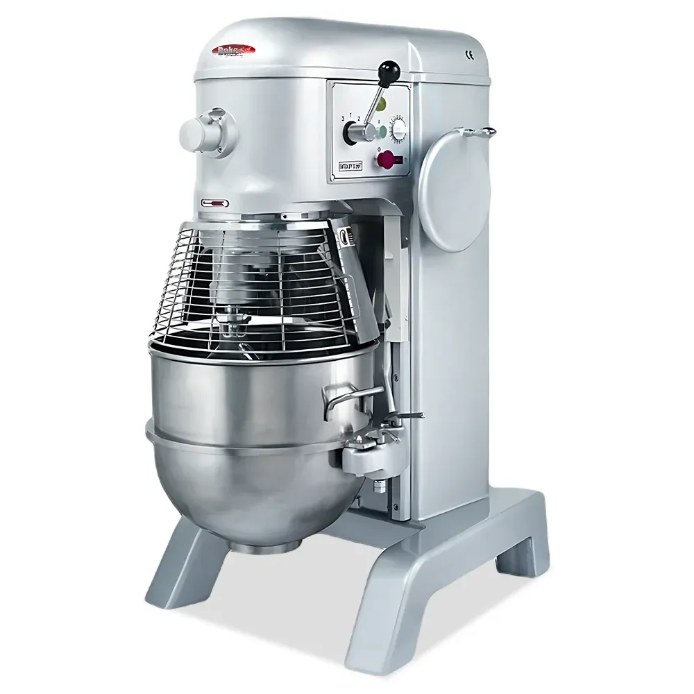 BakeMax reliable floor-standing planetary mixer with generous bowl capacity for busy bakeries and pastry kitchens. Built for high-demand performance.