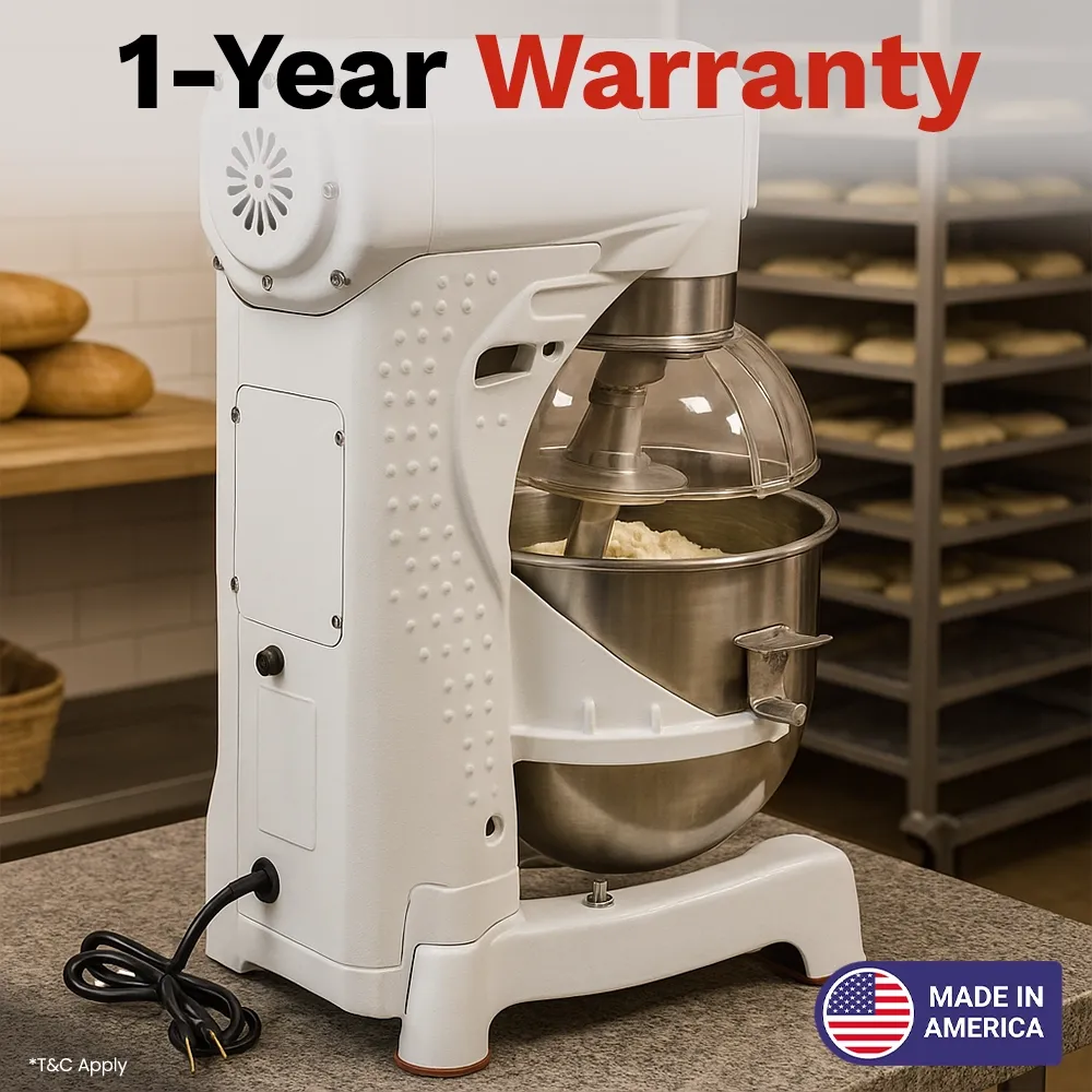 BakeMax countertop electric mixer delivering smooth planetary mixing for pastries, breads, and creams in cafés and restaurants. Built to last long.
