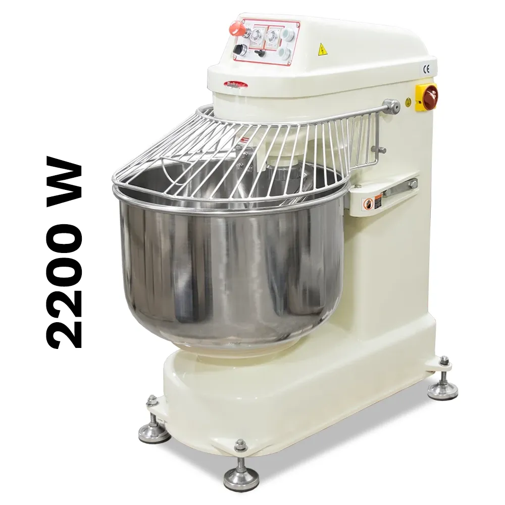 BakeMax spiral dough mixer with medium capacity and bowl size, perfect for bakeries seeking reliable performance and even dough mixing results.