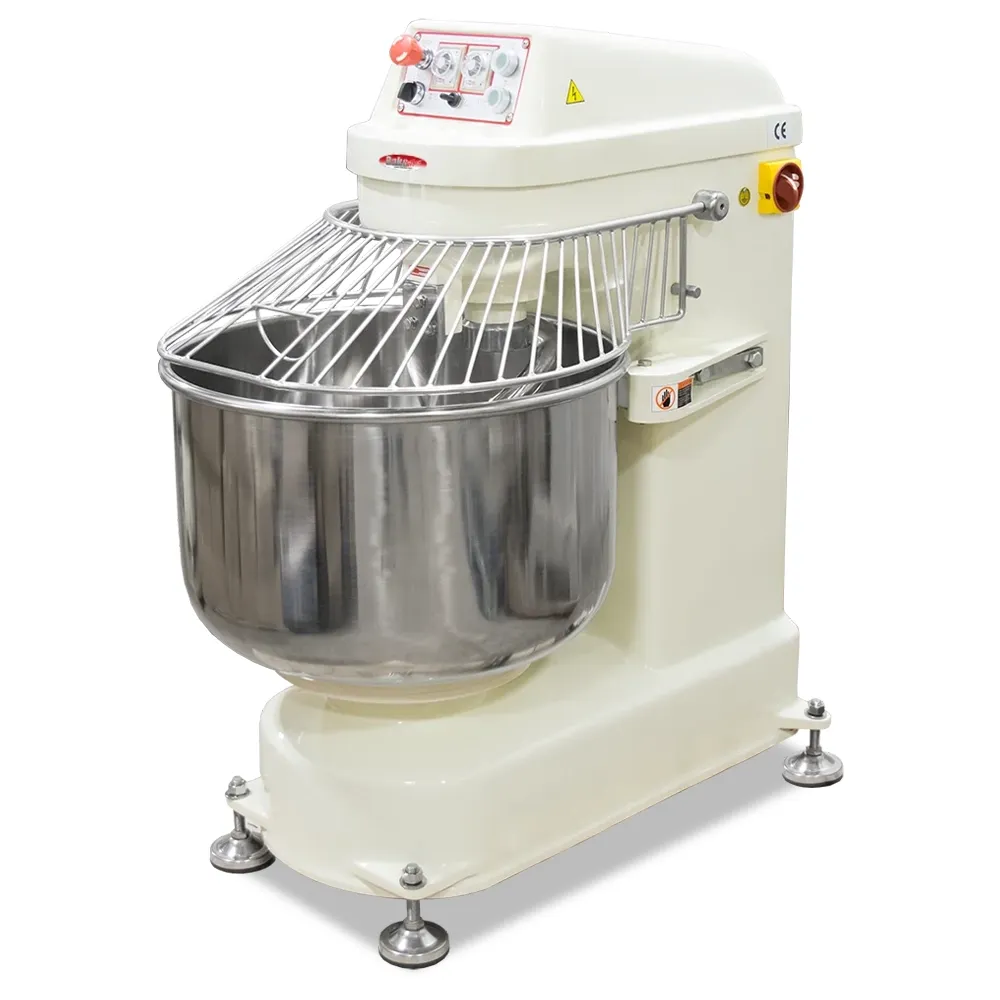 BakeMax compact spiral dough mixer handles medium dough batches, perfect for mid-size bakeries seeking consistent texture and high-volume output.