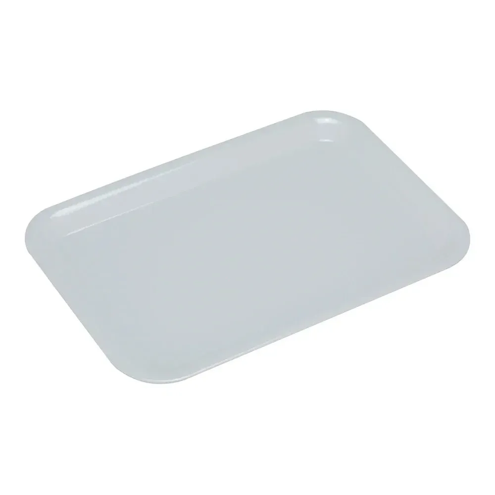 White melamine cake catering plate from Yanco China with a smooth finish, ideal for bakery displays, buffets, and professional food service.