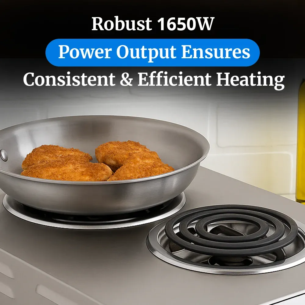 Cadco dual burner hot plate with tubular elements in stainless steel delivers powerful, compact cooking for mobile catering or backup prep stations.