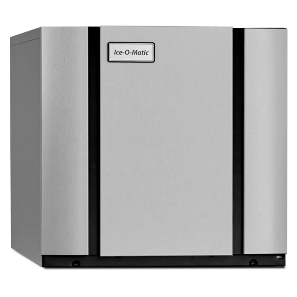 Ice-O-Matic stainless steel air cooled ice machine head without storage bin, delivering consistent ice production for commercial kitchens.