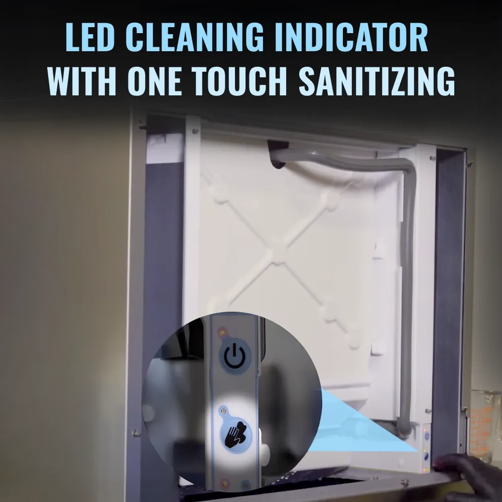 Ice-O-Matic stainless steel remote cooled half dice cube ice machine head without storage bin, ensuring efficient ice output in professional use.