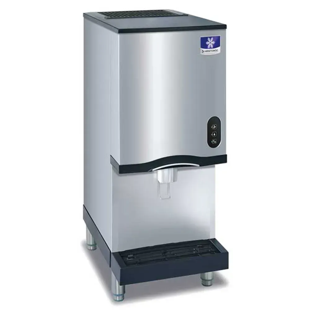 Manitowoc countertop nugget ice maker and dispenser delivers chewable ice for hotel, café, or restaurant use. High-output, compact, easy to install.