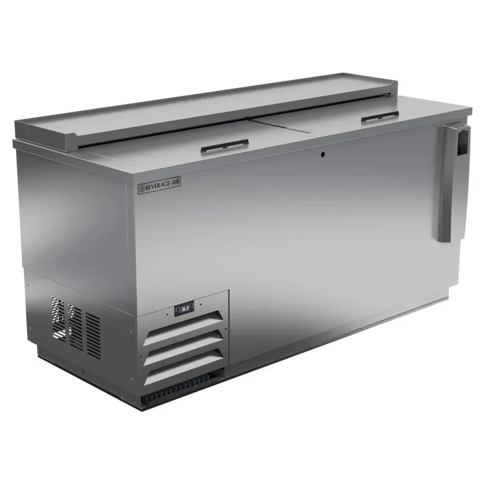 Beverage-Air stainless steel deep well bottle cooler offers consistent chilled storage for restaurants, bars, and hospitality environments.