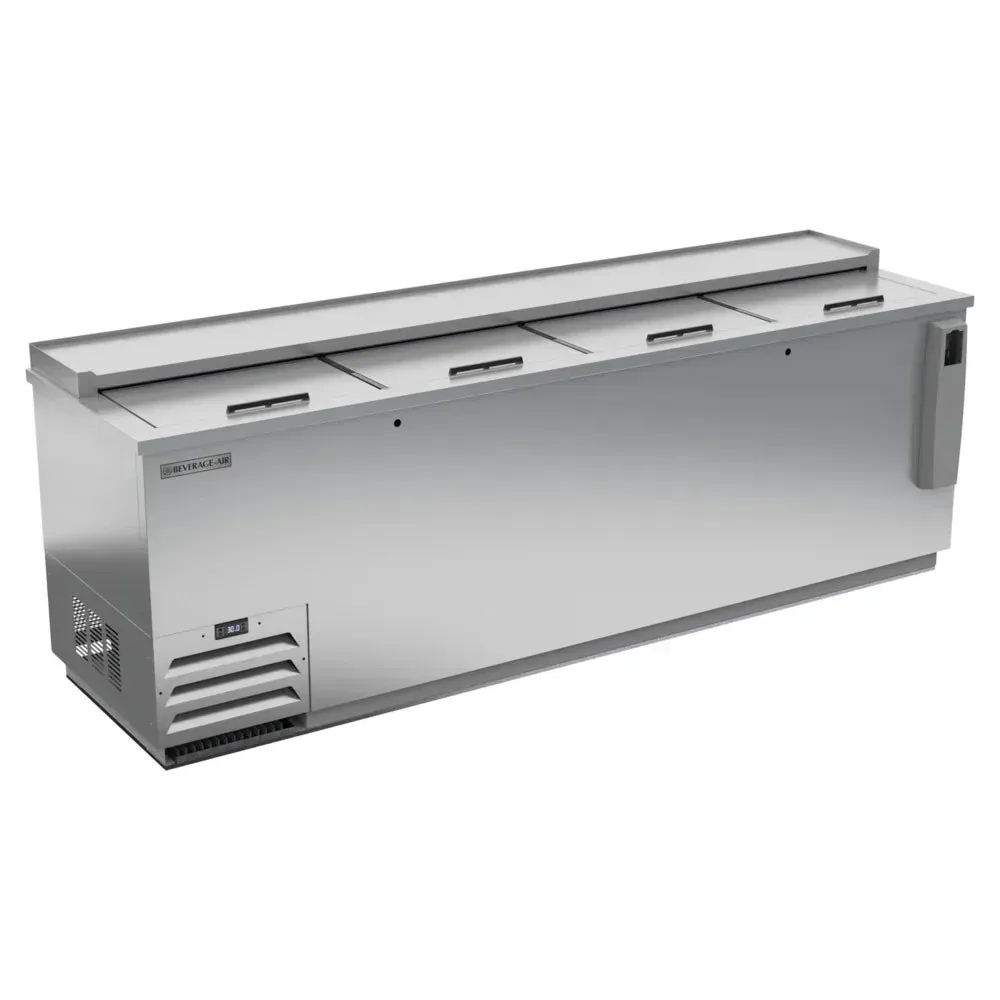 Beverage-Air stainless steel Frosty Brew deep well bottle cooler ideal for high-volume chilled bottle service in busy commercial bars.