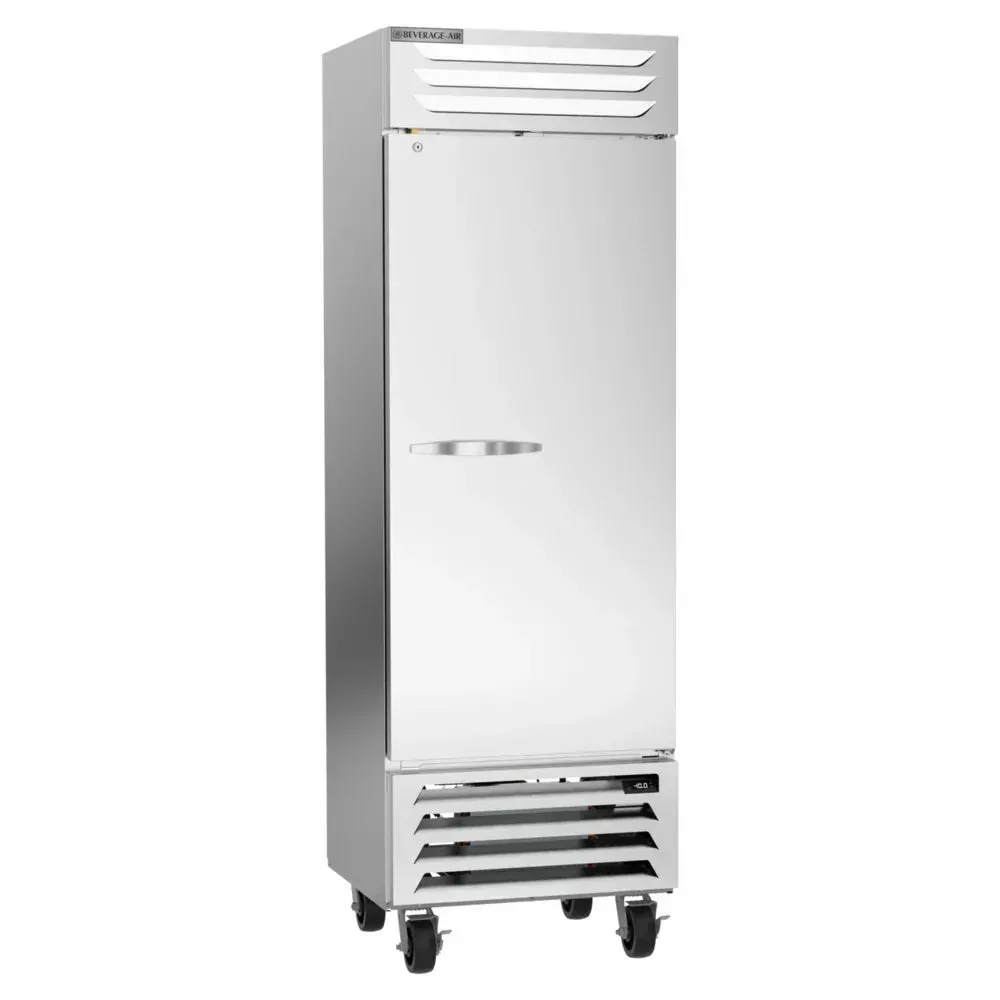 Beverage-Air one-section solid door reach-in freezer offers reliable frozen storage for restaurants, cafes, and other commercial kitchens.