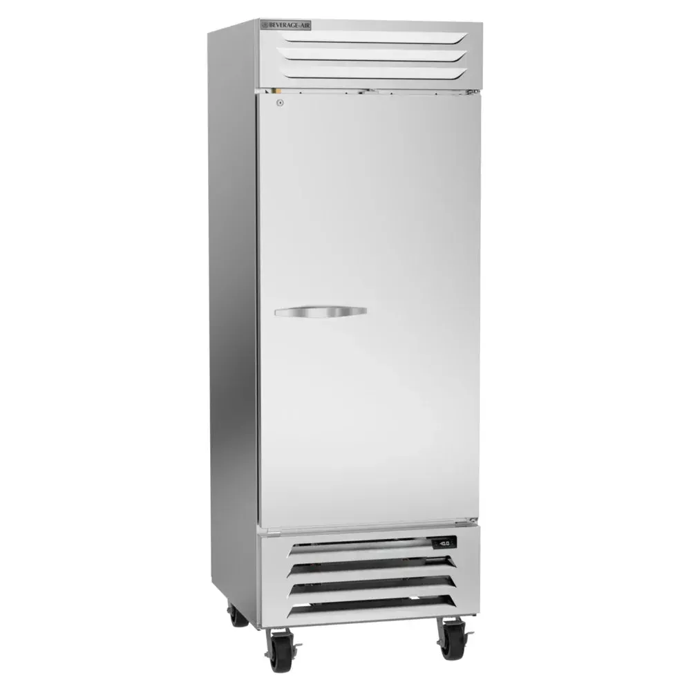 Beverage-Air one-section solid door Vista Series reach-in freezer designed for efficient cold storage in restaurants, cafes, and kitchens.