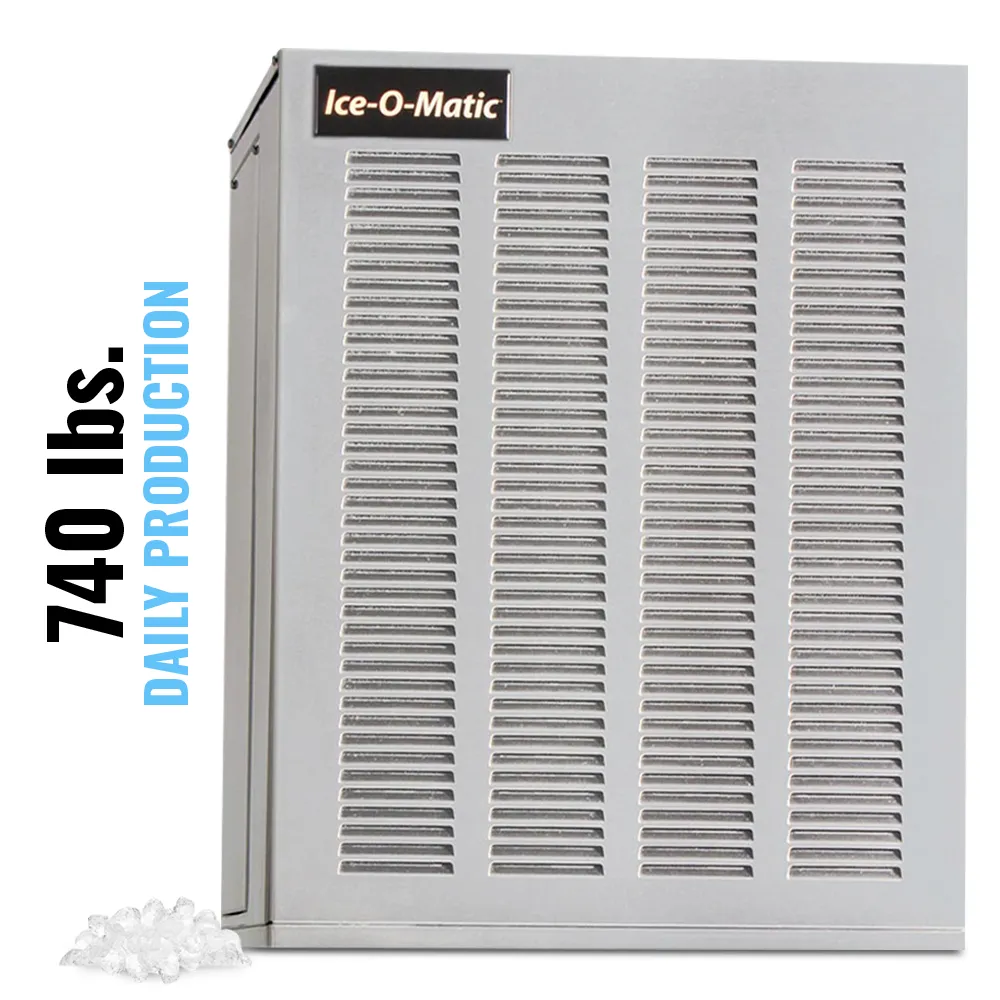 Ice-O-Matic air cooled pearl nugget ice machine head without storage bin, providing steady ice production for beverage operations.