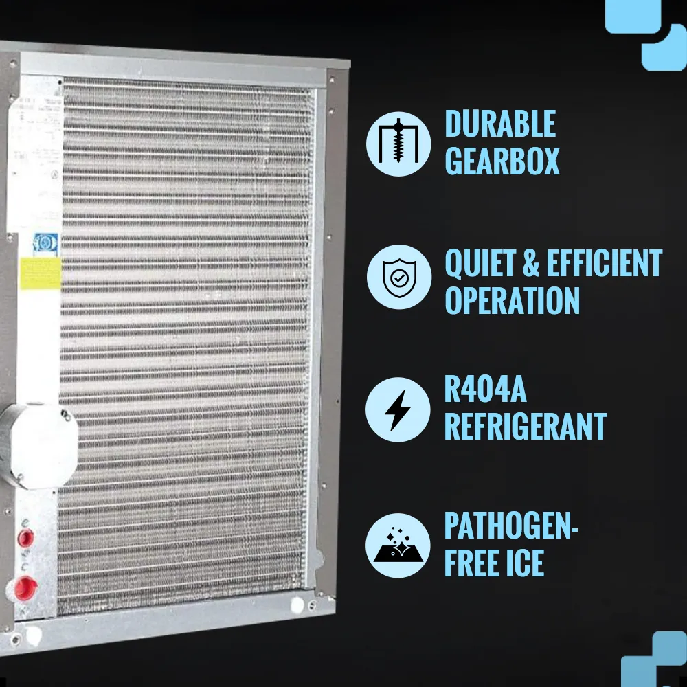 Ice-O-Matic air cooled pearl nugget ice machine head without storage bin, providing steady ice output for professional beverage service.