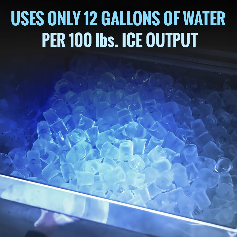 Ice-O-Matic pearl nugget ice undercounter machine head without storage bin, producing soft ice perfect for beverages and hospitality use.