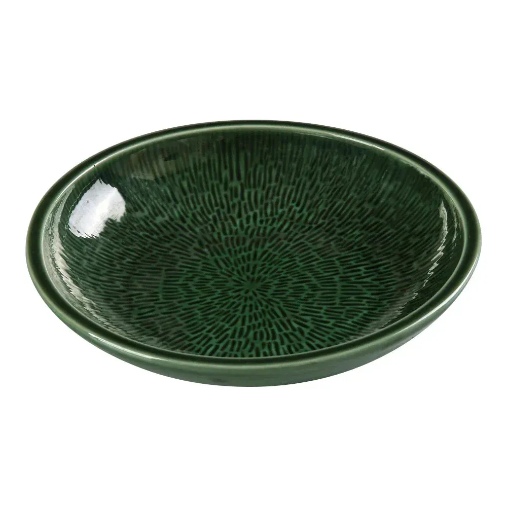 Yanco China green chinaware rectangular plate, durable reusable catering serveware, perfect for entrees, mains, and shared platter servings.