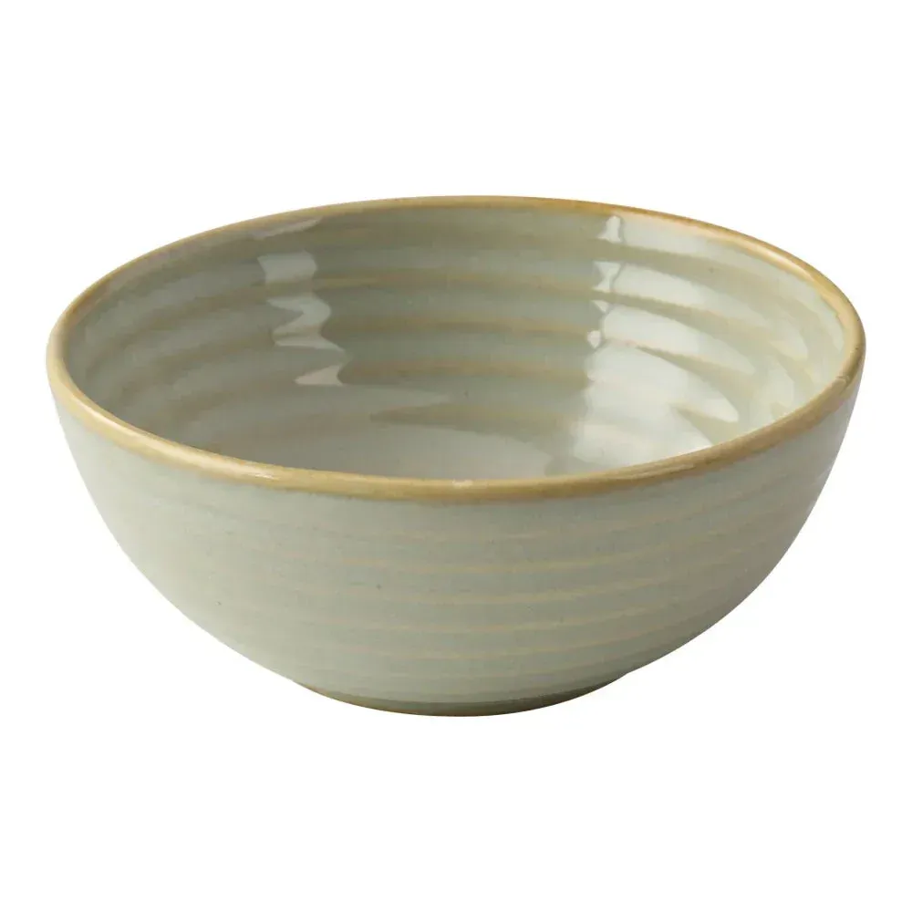 Small seven ounce bowl by Yanco China, with a textured surface ideal for individual fruit portions, side dishes, or small desserts.