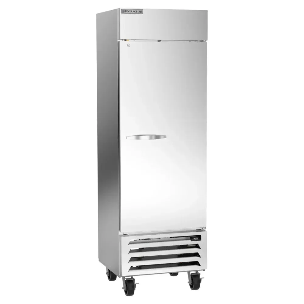 Beverage-Air Horizon Series solid door reach-in freezer features efficient frozen storage for small restaurants or foodservice operations.