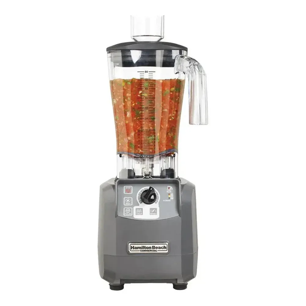 Hamilton Beach blender delivers robust motor and mid-size jar for fast, consistent blending of soups, sauces, and frozen drinks in restaurants.