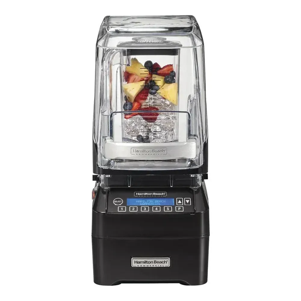 Compact Eclipse Hamilton Beach bar blender fits under counters yet delivers vigorous blending for frozen cocktails in space-conscious establishments.